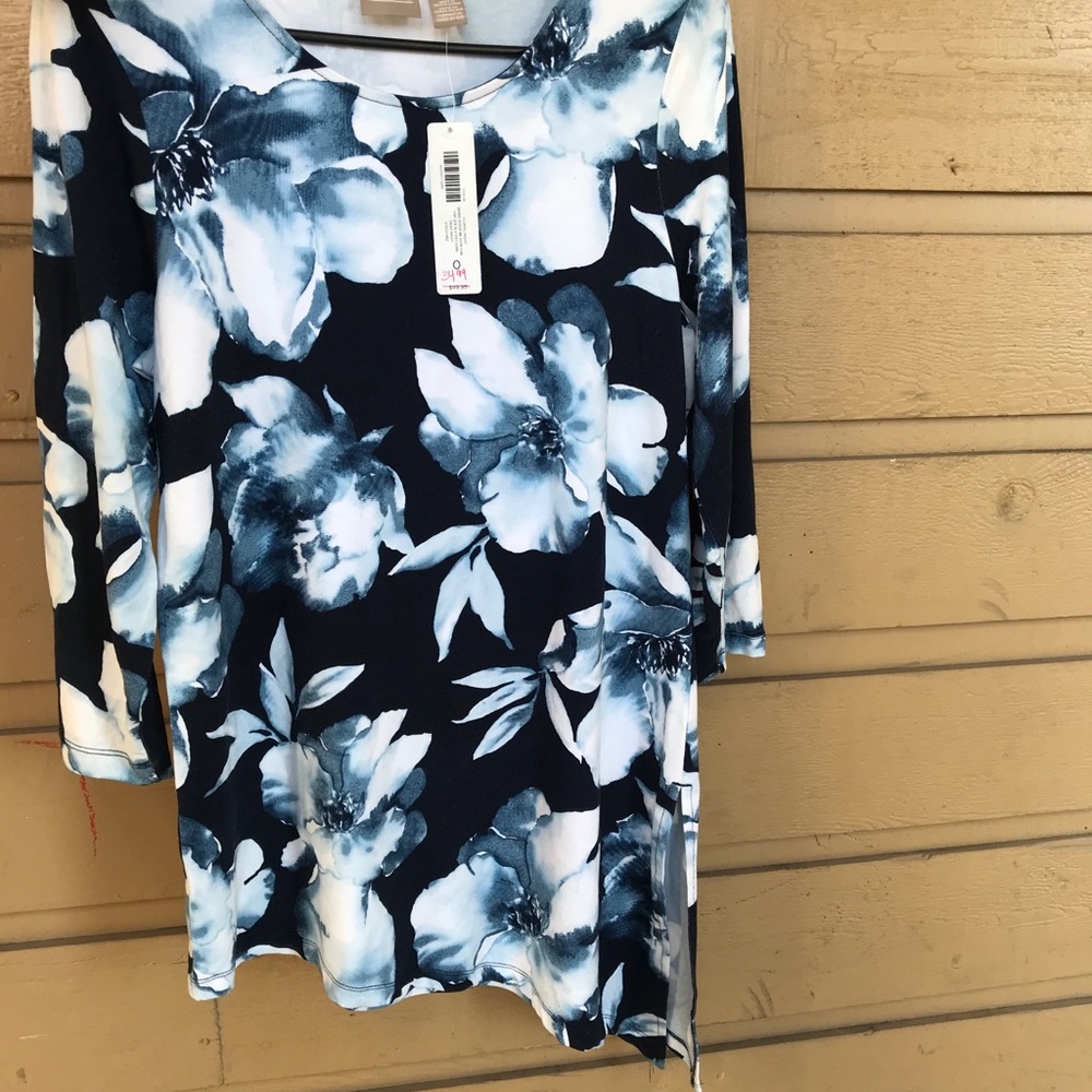 NWT Blue Chicos Travelers Tunic